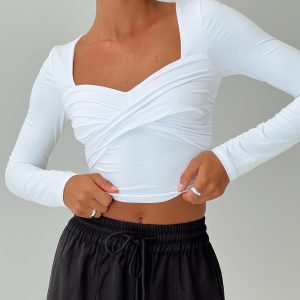 Dunford Long Sleeve Top White