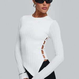 Yulkie Long Sleeve Top White