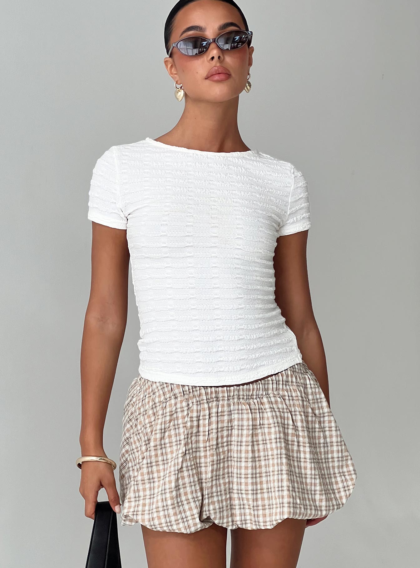For The Better Textured Top White