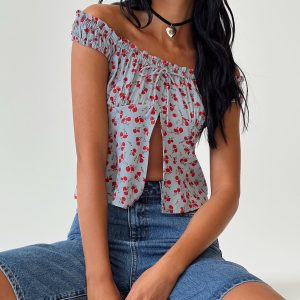 Citra Top Blue Floral