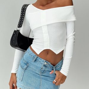Ferotti Off The Shoulder Top White
