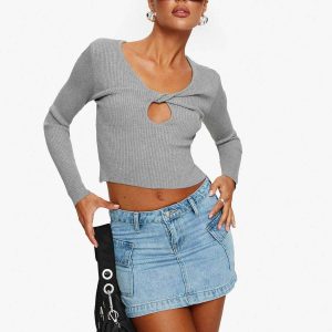 Zakai Cargo Denim Mini Skirt Ice Blue Petite