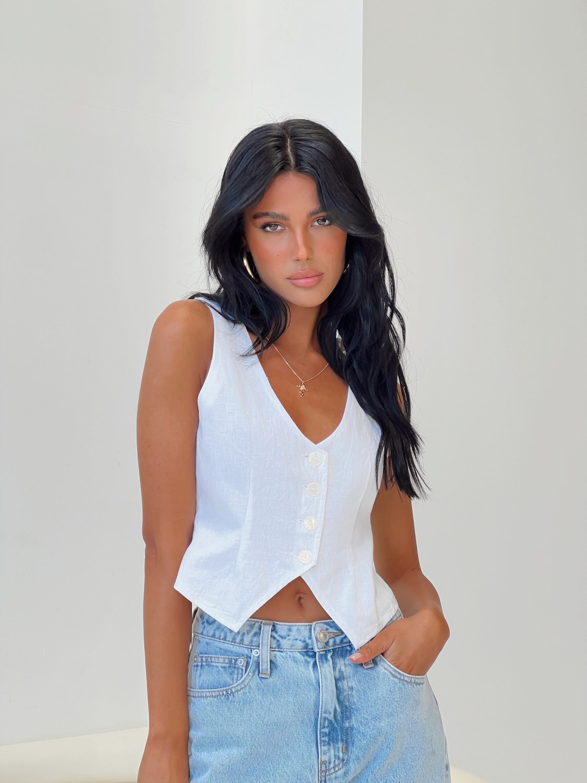 Capone Vest Ivory - Image 2