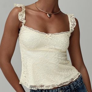 Madaleine Lace Top Cream