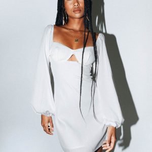 Marilee Long Sleeve Mini Dress White