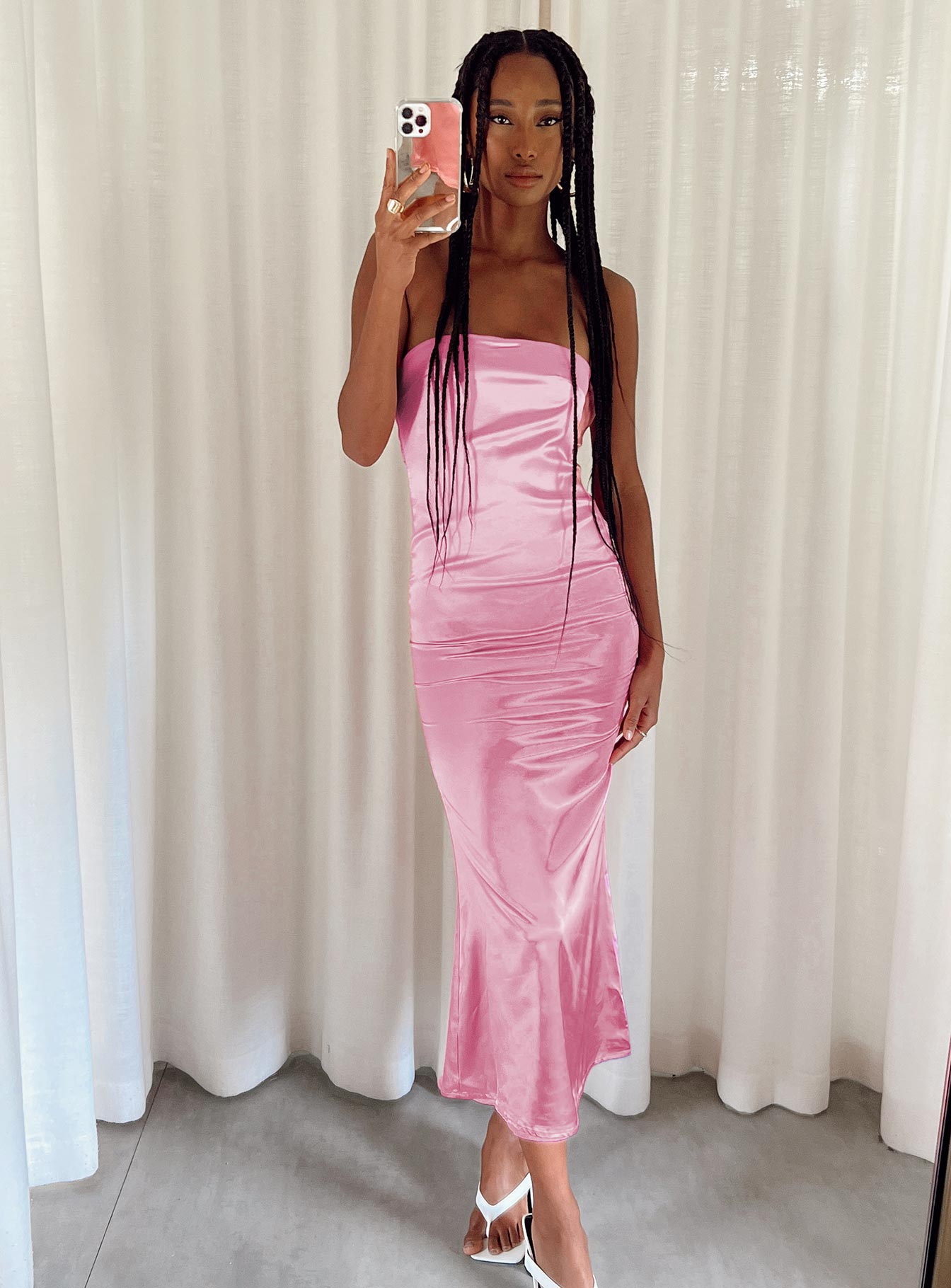 Shaya Strapless Maxi Dress Pink - Image 6