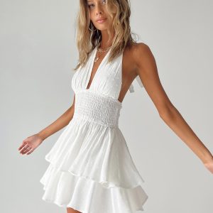 Averie Halter Romper White