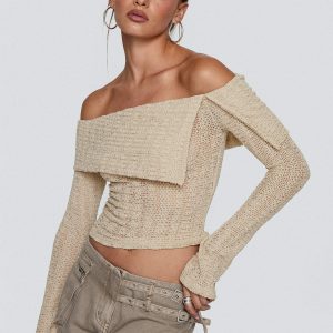 Cardamom Long Sleeve Top Beige