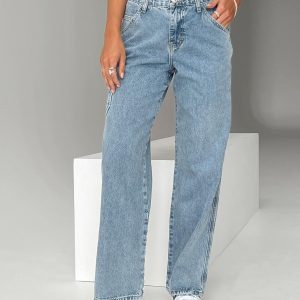 Tami Cargo Jeans Mid Wash Denim