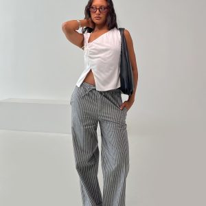 Veridian Pants Black/White Stripe