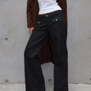 Benicale Low Rise Cargo Pants Black