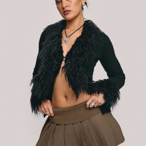 Fantasies Pleated Mini Skort Grey