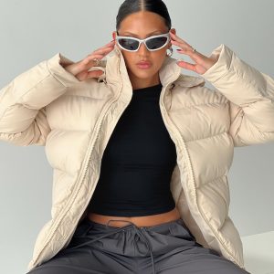 Dream Puff Technical Puffer Jacket Beige