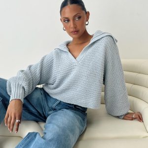 Wester Ribbed Sweater Blue