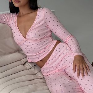 Blueberry Muffin Sleep Set Pink