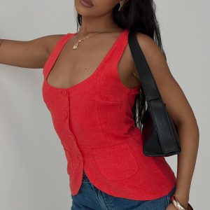 Spirito Vest Top Red