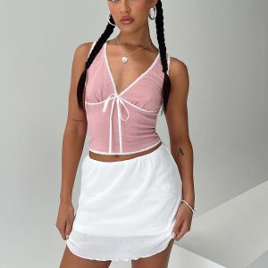 Kennedie Mini Skirt White