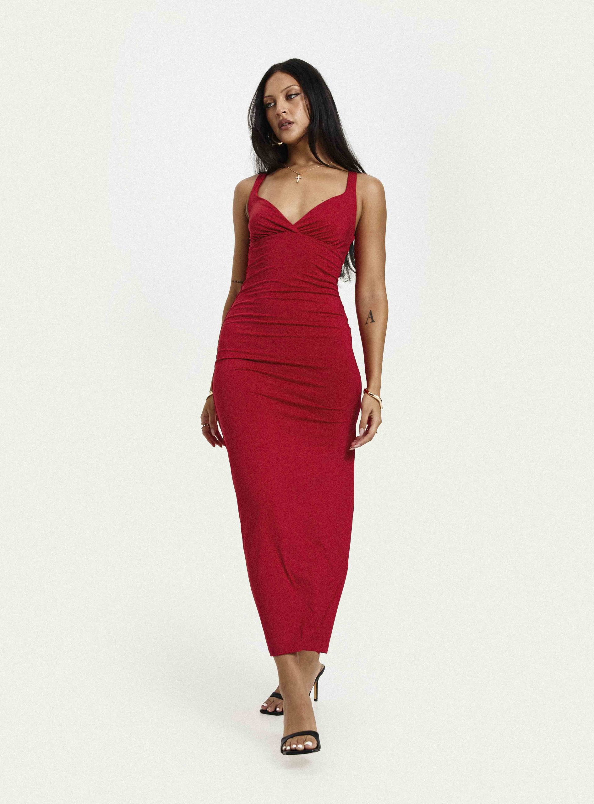Wandella Maxi Dress Red - Image 7