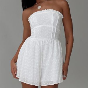 Gian Strapless Romper White