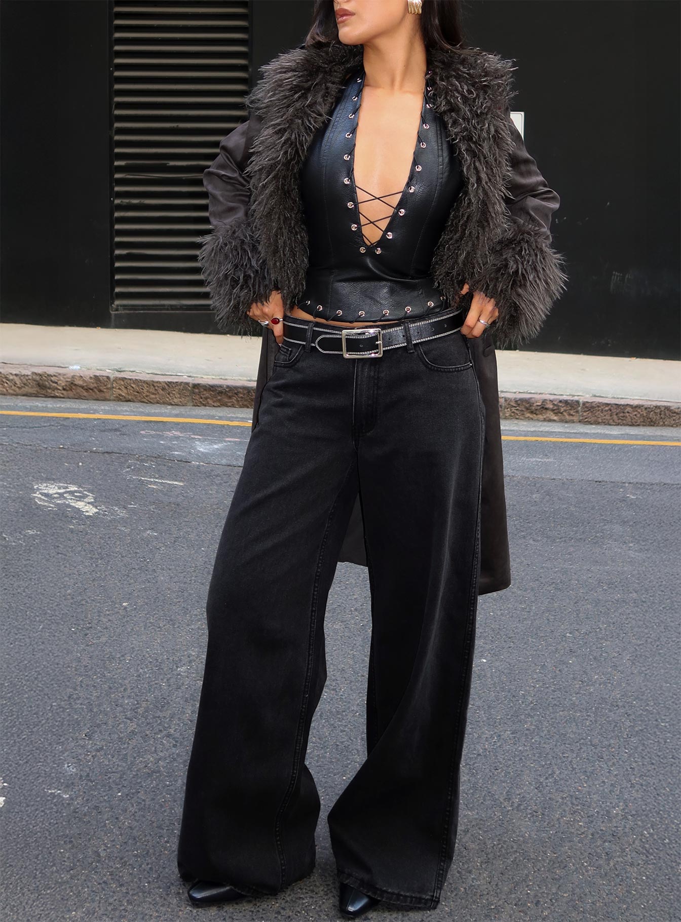 Ramos Low Rise Denim Jeans Washed Black - Image 10