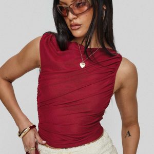 Hasso Top Burgundy