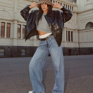 Moonshine Wide Leg Jeans Mid Wash