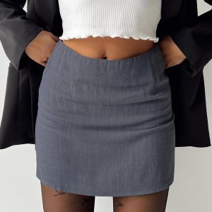 Selby Mini Skirt Grey Tall