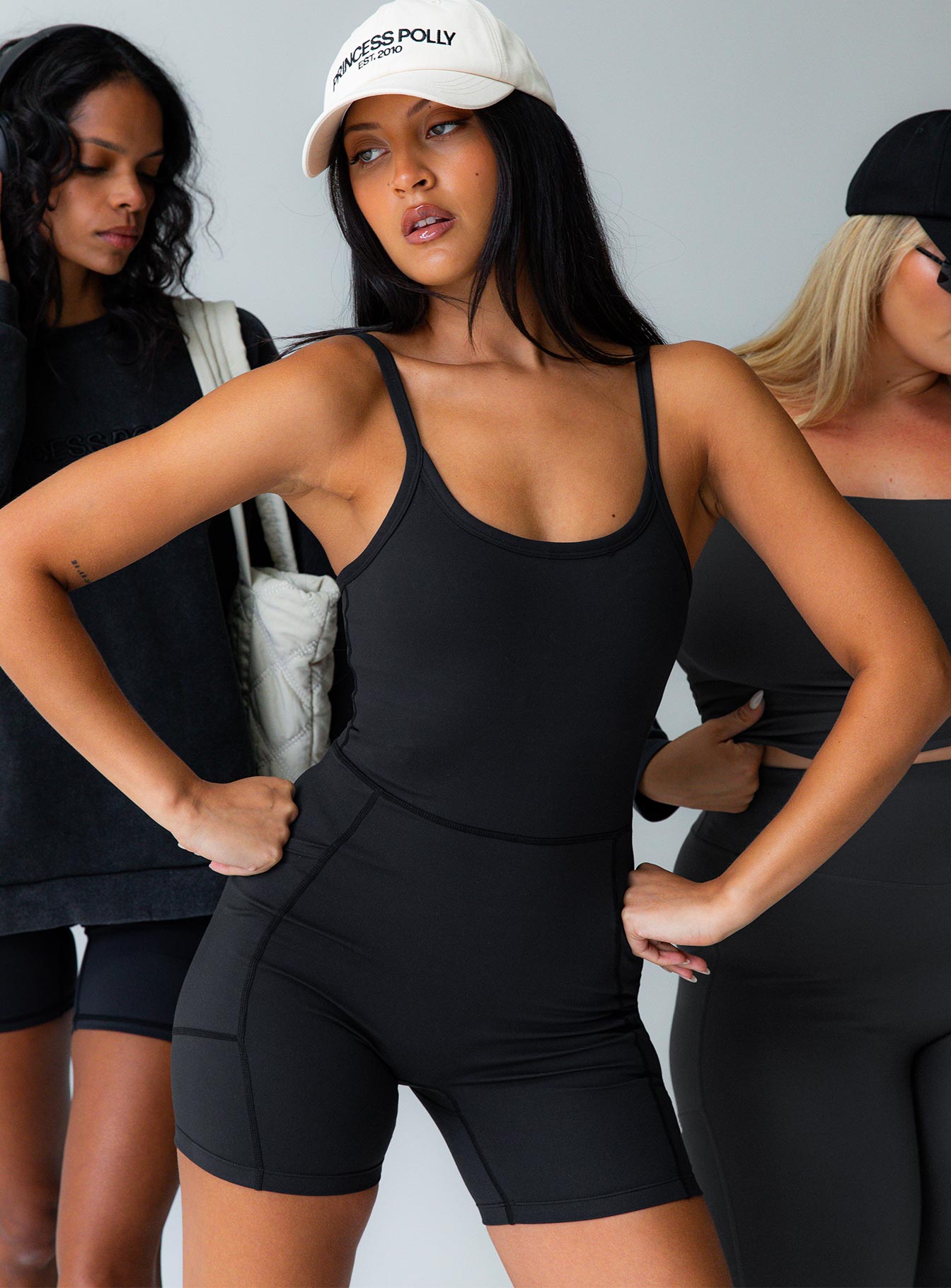 Feel Good Contour Activewear Catsuit Black - Image 2