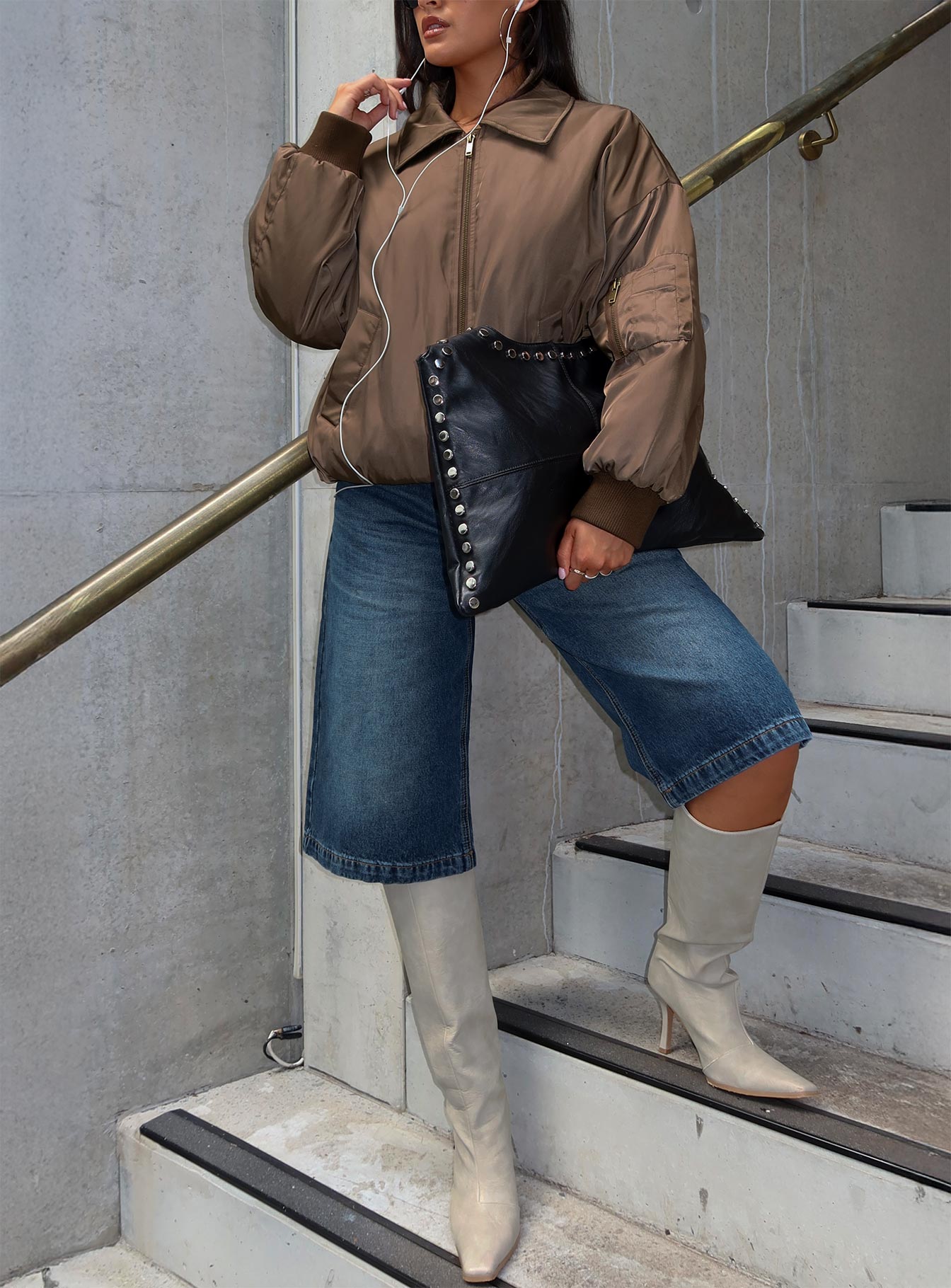 Say Less Bomber Jacket Dark Brown