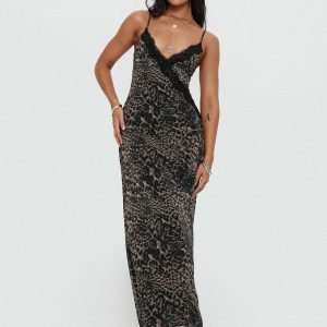 Rosalba Maxi Dress Leopard