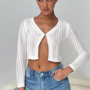 Primie Long Sleeve Top White