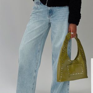 Edge Of Town Mid Rise Straight Leg Jeans Vintage Blue