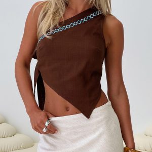 Frankle Top Chocolate / Blue
