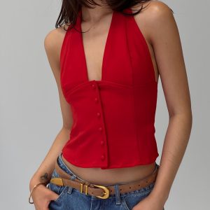 Serefina Halter Top Red