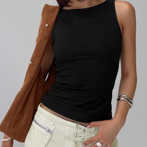 Lose Your Number High Neck Top Black