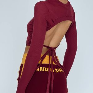 ASU Foldover Shorts Maroon