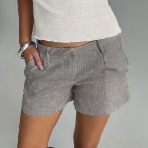 Antonina Tailored Micro Short Grey