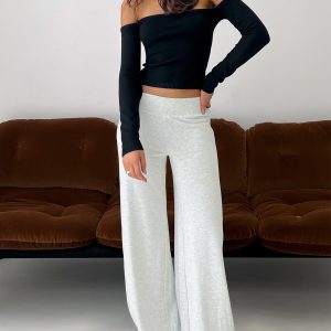 Ascenda Straight Leg Track Pant Grey Marle