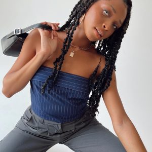 Sebastian Strapless Top Navy