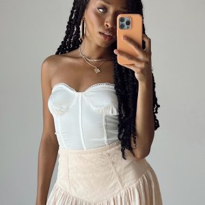 Rubio Strapless Bodysuit White