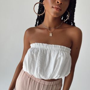 Stockard Strapless Top White