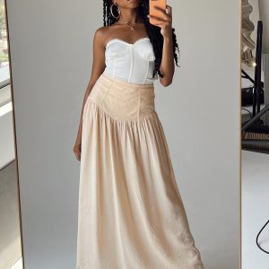 Adelaide Maxi Skirt Beige