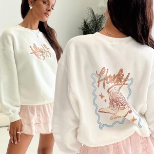 Roped In Crew Neck Sweatshirt White