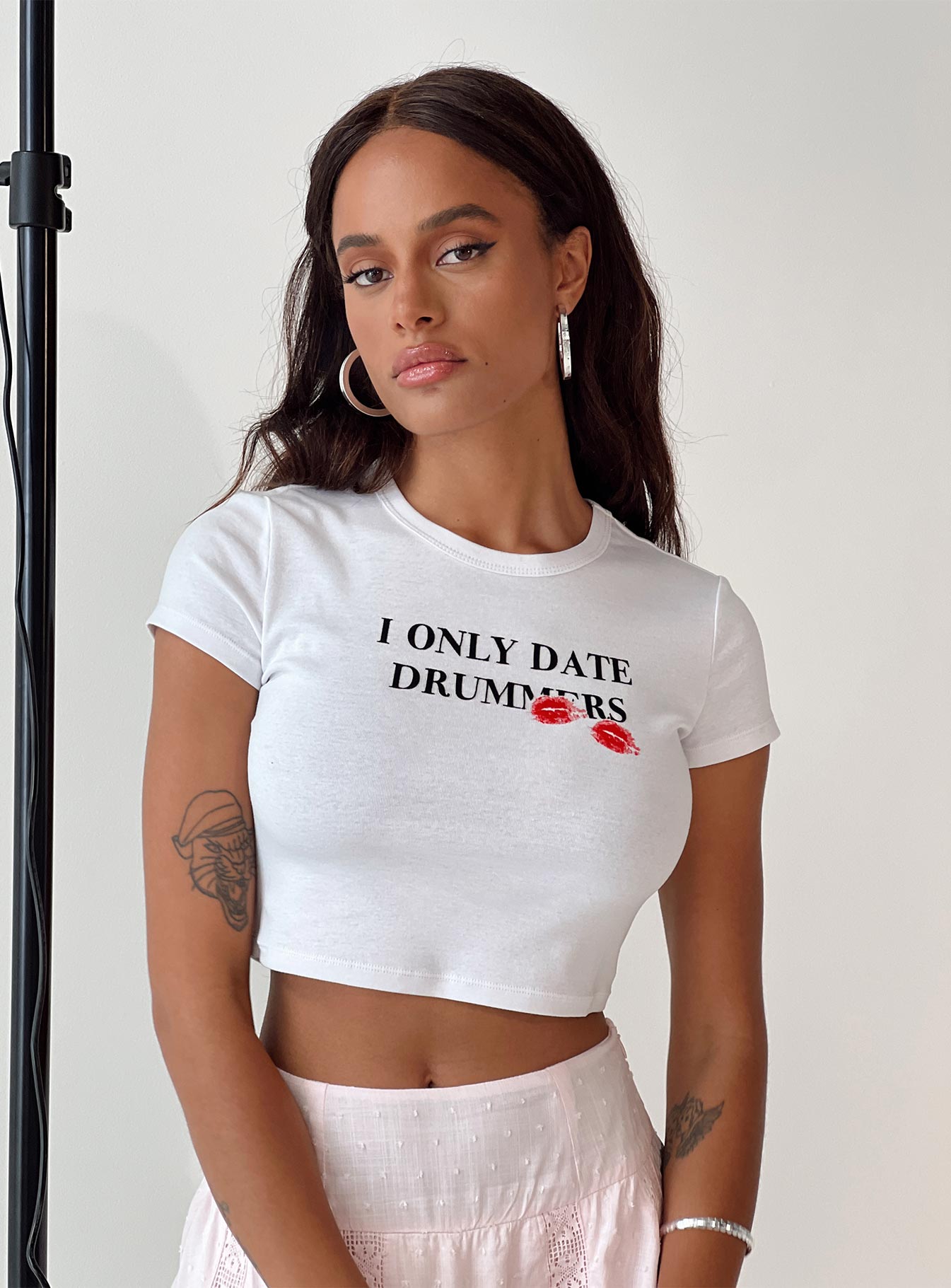 Drummers Baby Tee White - Image 6