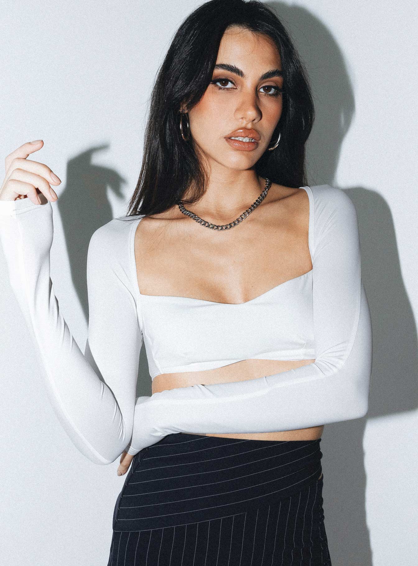 Leska Long Sleeve Top Ivory - Image 2