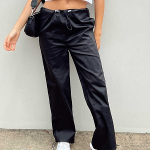 Connels Parachute Pants Black
