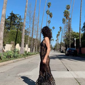 Britton Lace Maxi Dress Black