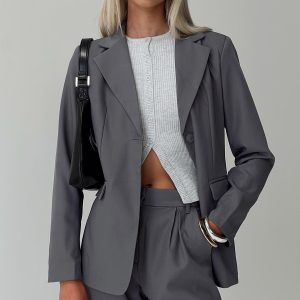 Relaxed Blazer Charcoal