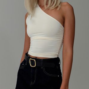 Annem One Shoulder Top Cream