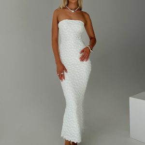 Jaxx Strapless Maxi Dress White
